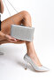 Silver Glitter Heeled Women's Shoes and Bag Ritmo750 - 2