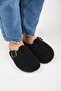 Suzen Women's Genuine Leather Belted Tedy Black Slippers - 2