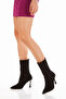 Women's Pointed Toe Shiny Stone Heeled Boots 5116