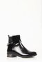 Women's Boots Black Wrinkled Patent Leather - 3
