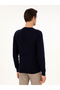 Navy Blue Slim Fit Crew-Neck Wool Knit Sweater 50291586-VR033 - 5
