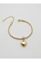 Zircon Stone Heart Charmli Steel Twist Bracelet - 2