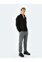 Long Sleeve Cotton Blend Raster Basic Half Zip Sweatshirt - 2