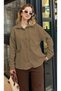 Women's Camel Pocket Detail Shirt Mg2241 - 2
