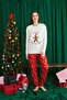 Ecru Don'T Bite Me New Year's Patterned Luxury Thermal Women's Pajama Set - 2