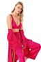 Women's Summer Triple Set with Satin Stripes Bralet Flz 31-65 - 2