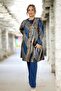 Cycling Collar Soft Viscose Fabric Tunic Waist Rubbered Viscose Pants Large Size Bottom Top Suit - 3