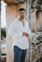 Ricco Muslin Men's Shirt Ecru - 3