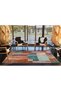 Multi-Colored Pastel Painted Patterned Washable Woven Base Carpet Miravip8097 - 3