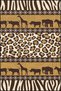Animal Mixed Themed Frame Geometric Patterned Woven Base and Decorative Washable Carpet Miravip8548