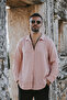 Ricco Muslin Men's Shirt Pink
