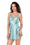 Aqua Satin Nightgown - 2