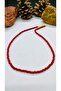 Handmade Single Row Glass Pearl Necklace - 2