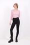 Pink Square Collar Striped Cropped Blouse 9904 - 7