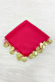 Fuchsia Gold Chiffon Halay Handkerchief 10 Pieces, Bride Groom Wedding Henna Circumcision Engagement Bride - 4