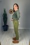 Women's Tasseled Washable Gabardine Trousers Khaki - 5