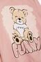 Girl's Tracksuit Set Fun Teddy Bear Printed 1.5-5 Years, Dried Rose - 6