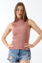 Women's Half Fisherman Sleeveless Knitwear Blouse - 4