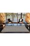 Black and White Checkered Geometric Woven Base Washable Carpet Miravip9052 - 3