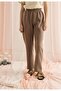 Women's Pale Effect Coffee Color Elastic Waist Sweatpants