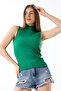 Women's Half Fisherman Sleeveless Knitwear Blouse - 5