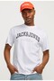 Jack Jones Slogan Logo Men's T-Shirt White - 4