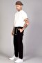 Men's Black Baggy Fit Comfortable Fit Velvet Trousers - 4
