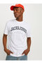 Jack Jones Slogan Logo Men's T-Shirt White - 5