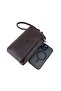 Men's Brown Bracelet Belt Thin Portfolio Hand Bag - 5