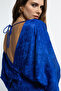 Blue Print Evening Dress - 5