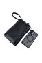 Men's Black Color Thin Portfolio Clutch Bag with Bracelet Belt - 6