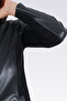 50074 Black Knitted Fabric Combined Leather Jacket - 7