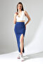 Diving Fabric Slit Long Skirt Maxi Length 92 Cm