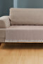 Seat-Covering Fringed Sofa Cover 100% Cotton 115x200 cm Beige - 2