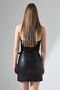 Trend Women's Mini Leather Skirt with Belt Detail, Fleece Inside, Above the Knee - 8
