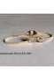 Double Ring Buckle Elegant Women's Gold Coated Stretching Metal Belt - 6