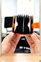 Orange Vegan Leather Accordion Card Holder Unisex Orange Luck Welfare Gift Wallet - 3