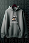 Barista Cat Printed Hooded Sweatshirt