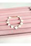 Hearted Mother of Pearl Natural Stone and Dorica Bracelet - 2