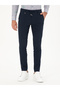 Navy Blue Slim Fit Lace-Up Waist Canvas Trousers 50284664-Vr033 - 2