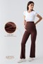 Corded Thermal Raised Warm Stretchy Waist Adjustable Winter Spanish Leg Maternity Leggings F15