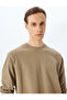 Crew Neck Cotton Interlock Fabric Basic Sweatshirt - 2
