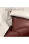 Stripe Reversible  Comforter Set- Ultra Soft  Microfiber Fabric, Soft Siliconized Fiber Filling - 5