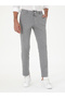 Light Gray Slim Fit Wool Blended Striped Pants 50284809-Vr001 - 2