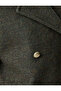 Buttoned Long Double Breasted Coat with Pockets - 8