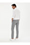 Light Gray Slim Fit Wool Blended Striped Pants 50284809-Vr001 - 4