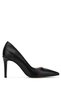 Women's Genuine Leather Black Heeled Shoes