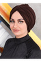 Brown Sandy Wrapped Bonnet - 4