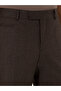 Brown Slim Fit Fabric Trousers 50292514-Vr029 - 5