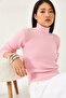 Women's Pink Half Turtleneck Soft Knitwear Sweater 60261217 - 5